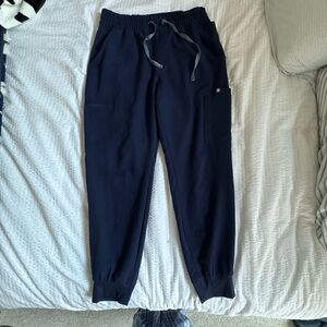 FIGS High Waisted Uman Relaxed Jogger Scrub Pants- Navy
